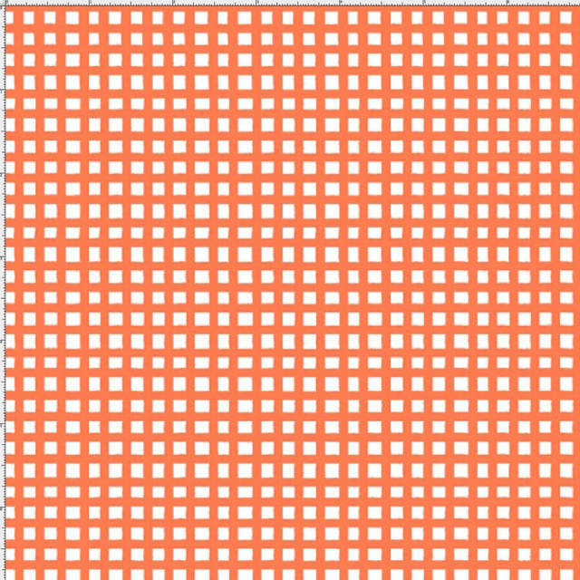 USAインポートファブリック【 Loralie Designs 】ロラライハリス  -Chipper Check/Orange-　チェック柄  オレンジ系(ULH-252)