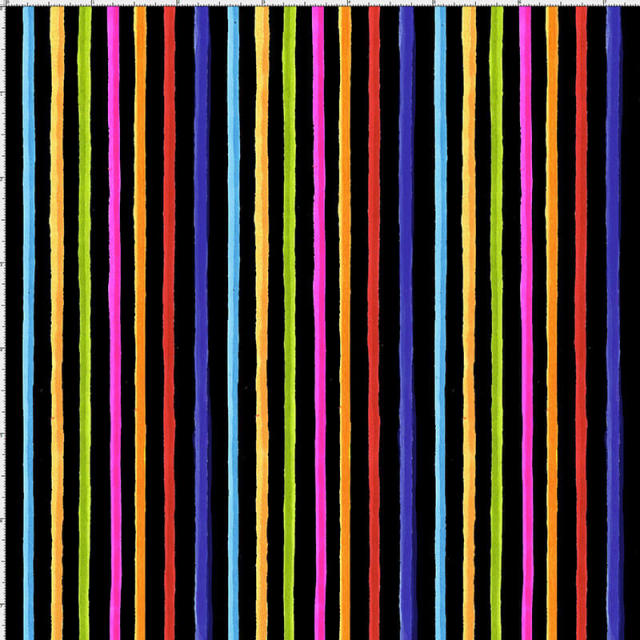 【Loralie Designs】ロラライハリス  ハッピーストライプ  Happy Stripe Black (ULH-257)  ブラック系