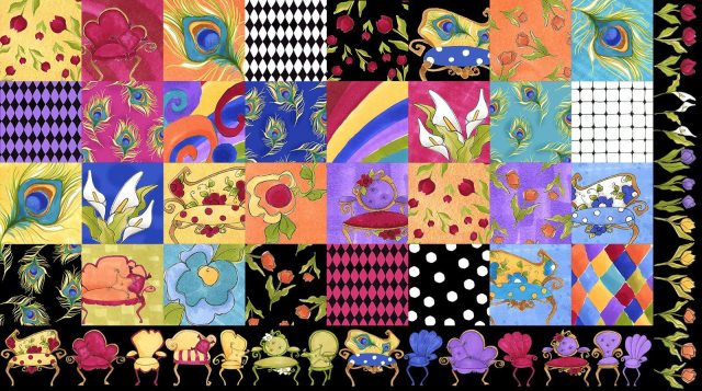 【Loralie Designs】Sitting Pretty Medley Fabric Panel(ULH-275)  ロラライハリス パネル生地