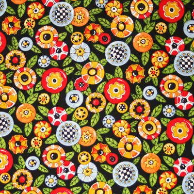 【USAコットン】50x55cm(UME-024) マルチカラー系　花柄