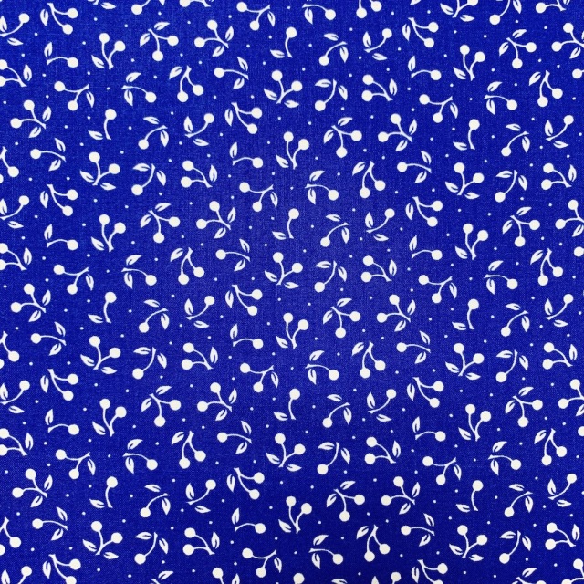 USAコットン】50x55cm (UME-039) ブルー系 花柄