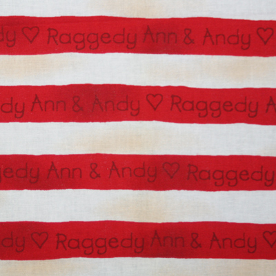 【USAコットン】ラガディアン&アンディ 生地  Raggedy Ann & Andy 50x55cm(URA-005)