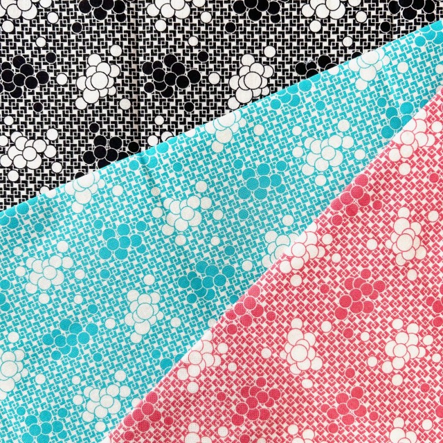 USA輸入生地【サーティーズ(1930年代の復刻版生地)】ドット 花柄 3色展開(UTH-114)