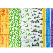 《 はらぺこあおむし著 エリックカールのデザイン生地 》 USAコットン  ストライプ 数字 ハート柄  50×55cmサイズ5柄5枚セット 数量限定 (COS-036）