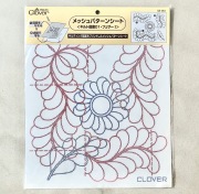 NOT-371【Clover】メッシュパターンシート  キルト図案  キルティング図案をプリントしたメッシュパターンシート/1.フェザー