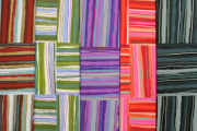 【郷家啓子先生デザインプリント】"Checkerboad Stripe" 50x55cm (JGK-010) カラーバリエーション