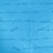 【小関鈴子デザイン】Thread letter  グリーニッシュブルー　英字 (JKS-407)