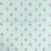 【国産生地】JOT-200　花柄　ブルー系　50×110cm