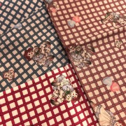 【国産】ラガディアン&アンディ生地 アメリカンカントリーな布  チェック柄  Raggedy Ann & Andy  (JRA-007) カラーバリエーション