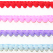 【カラフルポンポンフリンジ Ｍ 】 50cmサイズカット (NOT-158) カラーバリエーション