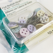 【Dritz】Flat Button Head Pins フラットボタンヘッドピン  アイロンの熱で溶けない まち針 (NOT-257)