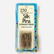 Silk Pins シルクピン 250本入り  0.50mmの細く鋭いピン  裁縫 まち針  (NOT-260)