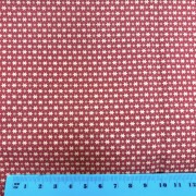 USAコットン【星柄生地】ドット柄  レッド系  オールドアメリカン  アメリカンレトロ生地  アメリカ輸入生地(UAM-012)