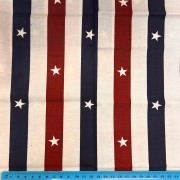 希少品 USAコットン【星柄生地】UAM-016  ストライプ柄  オールドアメリカン アメリカンレトロ柄生地  アメリカ輸入生地