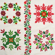 USA輸入【クリスマス柄】ボルチモアキルト  パネル  60x110cm (UCH-039)