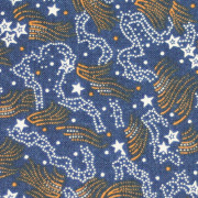 USAコットン【キャリコ】星柄  天の川柄  ネイビーブルー系  50x55cm (UCR-103)