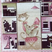 【猫柄プリント】「London Cats」50x55cm (UCT-027) カラーバリエーション