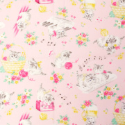 《一部カラー 再入荷》USAコットン【猫柄プリント】クラシカルなネコ柄生地  アメリカ輸入生地  50x55cm (UCT-175) カラーバリエーション