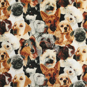 USAコットン USA輸入品【犬柄プリント】リアルプリント  (UDG-097)