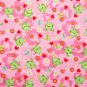 【カエル柄プリント / フランネル】50x110cm(UFRG-031H)