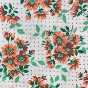 海外で人気の【フィードサック】  1930年代アメリカ製  穀物袋の布地  ヴィンテージ布  ドット柄  花柄   UFS-265