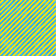 【Loralie Designs】 - Bias Stripe Bold Yellow / Turquoise Fabric- (ULH-039) ロラライハリス  ストライプ柄  ブルー系