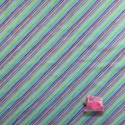 USAファブリック【Loralie Designs】-Calico Stripe  (ULH-124)ターコイズ　ストライプ柄
