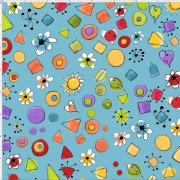 USAファブリック【Loralie Designs】ロラライハリス  - Joy Dots -ジョイドット  花 ハート ドット柄(ULH-144) 3色展開