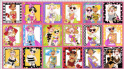 USAインポートファブリック【 Loralie Designs 】ロラライハリス  Beauty Beach Fabric Panel  ガールデザイン パネル生地 (ULH-381)