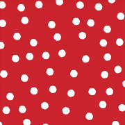 USAファブリック【Loralie Designs】ロラライハリス - Jumbo Dots Red / White Fabric - ジャンボドット ランダム大柄ドット レッドホワイト系(ULH-189)