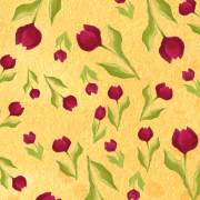 USAファブリック【Loralie Designs】ロラライハリス - Tulip Toss Yellow チューリップトス イエロー系 花柄(ULH-262)