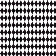 USAインポートファブリック【Loralie Designs】ロラライハリス  Diamond White Black  ダイヤモンドチェック柄  モノトーン系 (ULH-269)　