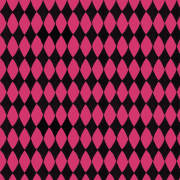 USAインポートファブリック【Loralie Designs】ロラライハリス  Diamond Cerise Black ダイヤモンドチェック柄 チェリー  ピンク系(ULH-270)