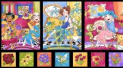 USAコットン  ロラライハリス  パネル生地(ULH-274) 【Loralie Designs】Sitting Pretty Portrait Fabric Panel   パーティー柄  《数量限定30％OFF》