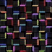 【Loralie Designs】ロラライハリス  クラブ ウィーブ　Club Weave Black(ULH-286)  ゴルフ柄　ブラック系