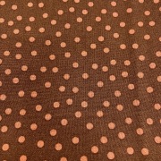 【その他プリント】(UMT-168) ブラウン系　ドット柄　50x55cm