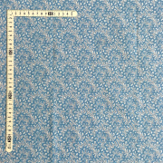 【キャリコ】 草木柄  ブルー系  USA輸入生地(UCR-407)