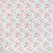 【USAコットン】　花柄　UOTS-564　ホワイトピンク系