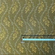 【USAコットン】クラシカルな草花柄  オリーブグリーン系 (UOTS-574)