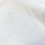白系生地【草花柄プリント】UOW-001　50×110cm ライトベージュ