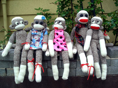 【Sock Monkey】ぬいぐるみキット ソックモンキー  Lサイズ  《 靴下1足でつくるオールドアメリカンなぬいぐるみ》  (GSM-003)