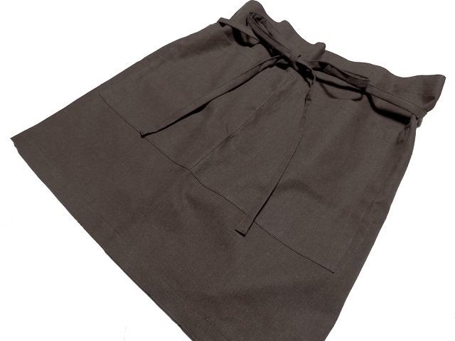 綿麻カフェエプロン・ショートタイプ