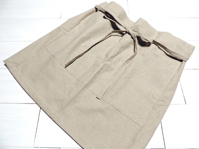 綿麻カフェエプロン・ショートタイプ