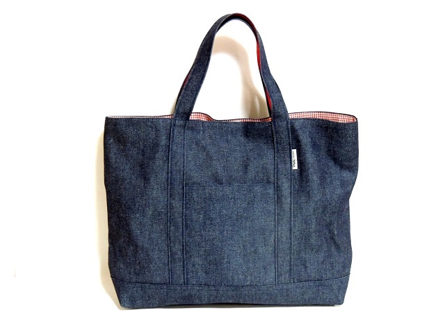 デニム絵本袋L/ソフトタイプレッスンバッグ/ショルダータイプ
