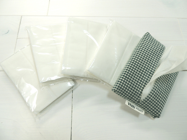 確認用ポケットティッシュケース 3個セット ෆ⁠111ෆ シンプル