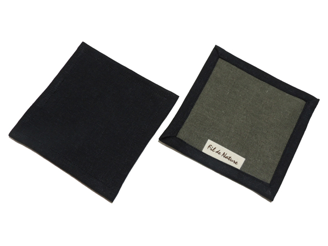 綿麻リバーシブルコースター