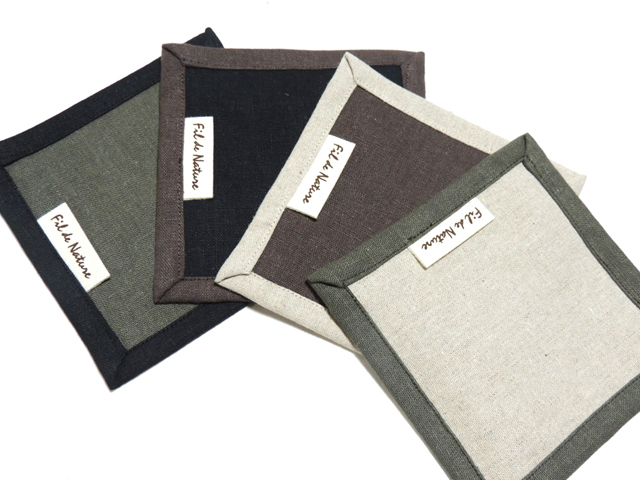 綿麻リバーシブルコースター