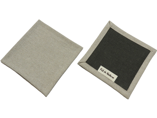 綿麻リバーシブルコースター