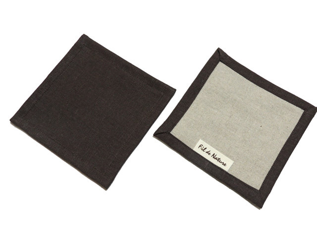 綿麻リバーシブルコースター