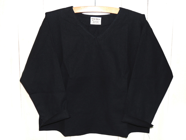 VえりTブラウスショート丈長袖